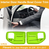 Jeep Wrangler JK 2DR (2011-2017) 2 x Green Interior Door Handle Bowl Cover Trim