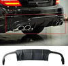 Mercedes W204 C63 AMG Gloss Black Rear Bumper Diffuser (2011-2014)