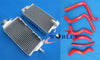 Honda CR125R Aluminum Radiator + Red Silicone Hose (2000-2001)