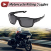 Motorcycle 1 Pcs Motorcycle Riding Goggles Gray Lens Black Frame Sunglasses