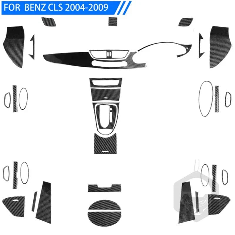 Benz CLS C219 2004-2009 Soft Carbon Fiber Exterior & Interior Cover Trim Kit