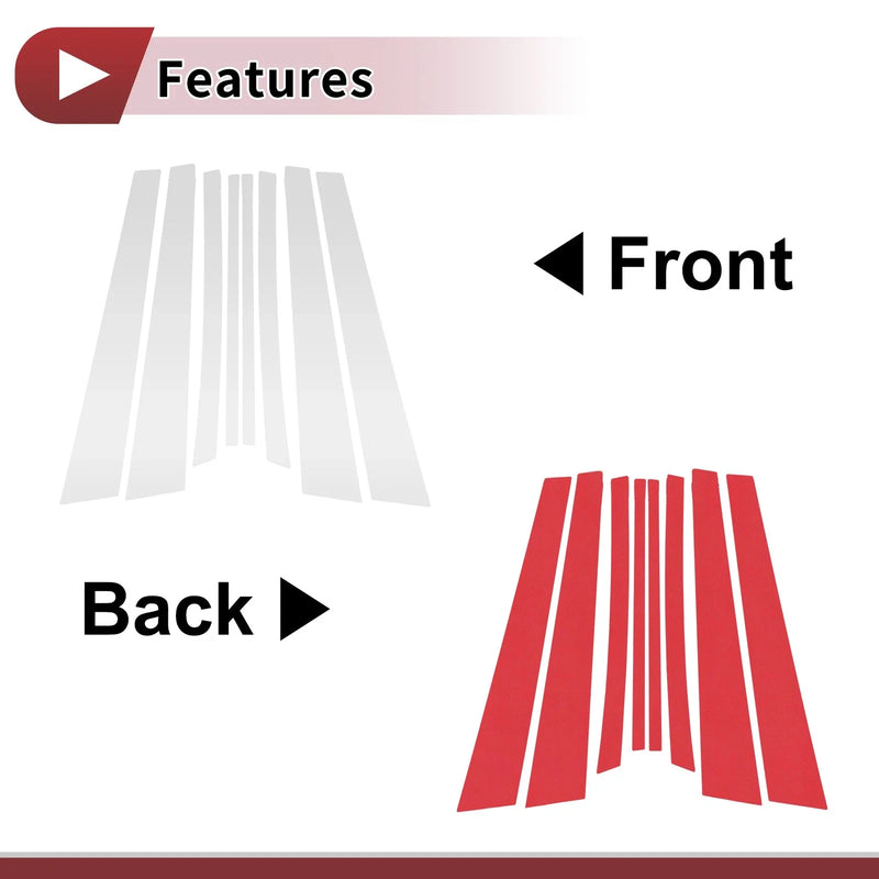 Toyota RAV4 2001-2005 Silver Tone  Left Right Door Pillar Window Trim