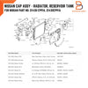 Nissan 370Z, Navara NP300, GT-R, Infiniti M37, M56, Q70, QX80 Radiator Cap (2010-2023)