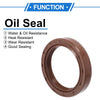 Vehicle Oil Seal 45x60x10mm FKM Rubber Brown 2 Pcs