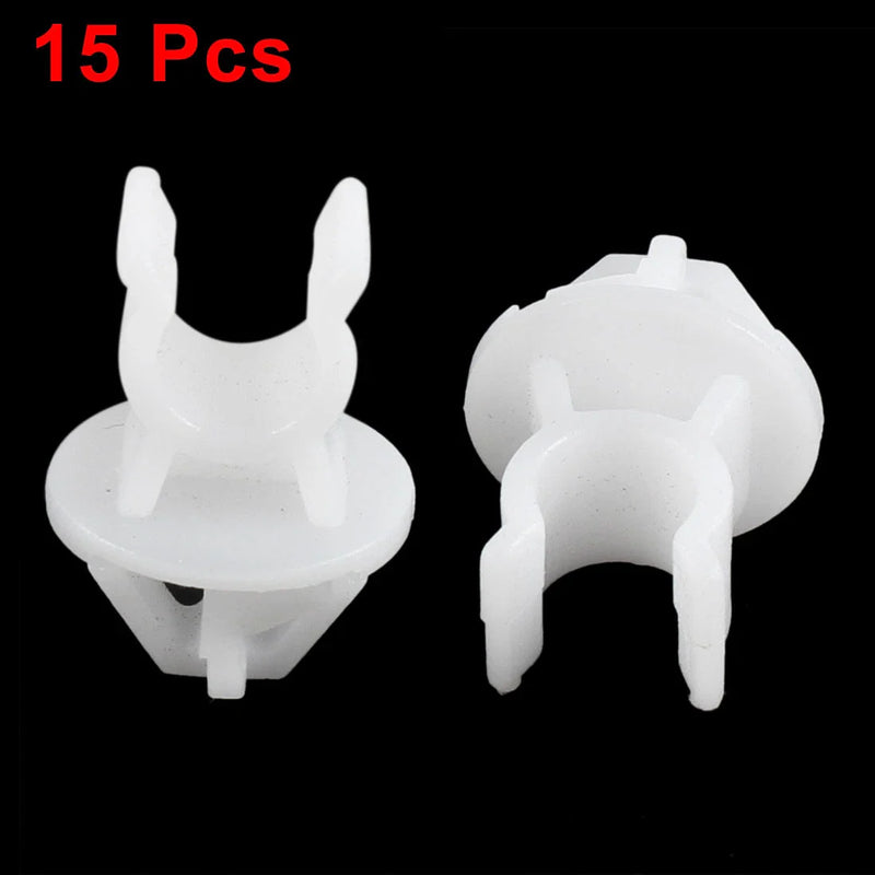 Honda 15 x White Plastic Hood Prop Rod Clip Fasteners 14mm