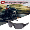 Motorcycle Riding Goggles Deep Gray Lens Black Gray Frame UV400