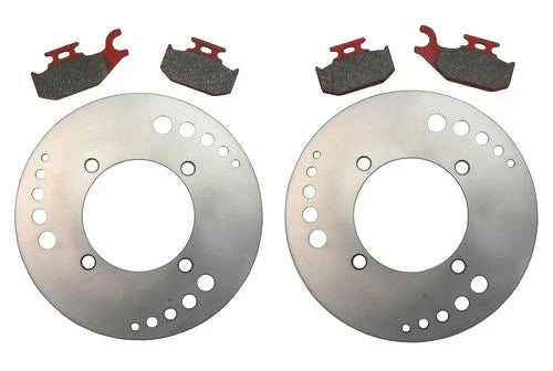 Suzuki King Quad 450 2 x Disc Brake Rotors, Semi-Metallic Pads (2007–2010)