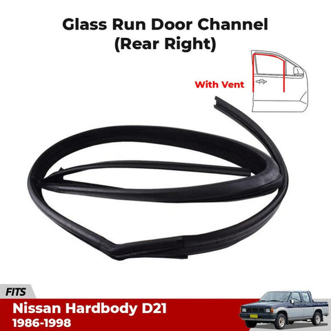 Glass Run Door Channel w Vent F-RH Fits Nissan Navara D21 Ute Truck 1986-97 D10
