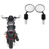 Harley End Rearview Mirrors 3" Round 7/8" Handlebars