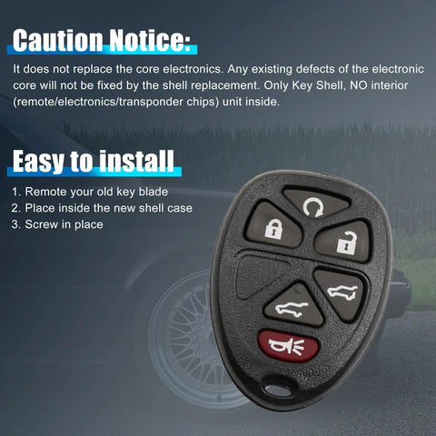 Chevrolet Tahoe 6 Key Buttons Shell Case (2007-2014)