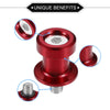 Motorcycle 1 Pair Swingarm Spools 8mm CNC Swing Arm Sliders Stand Red