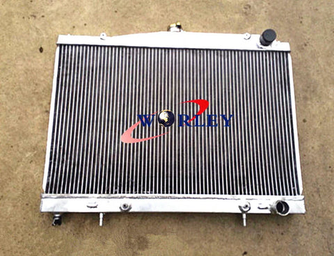 Nissan R33 R34 GT GTT GTR Aluminum Radiator & Silicone Hose Blue (1999-2000)
