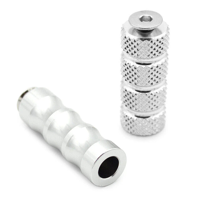 Universal Motorcycle Silver 6mm Foot Peg Gear Shift Brake Lever Toe Peg Pedal