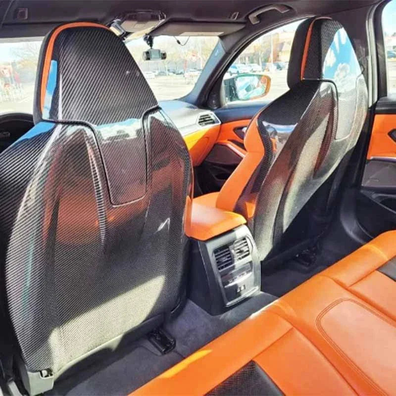 BMW M3 G80 M4 G82 G83 2021-2024 100% Carbon Fiber Seat Back Headrest Cover