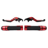 BMW S1000XR Red Extendable Brake Clutch Lever Grip Set (2015-2021)