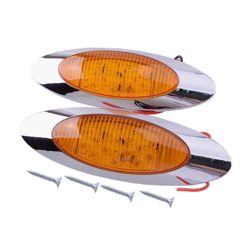 Car Truck Trailer Boat 4 x Amber Thin LED Clearance Marker Lights