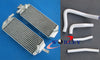 Suzuki RM250 Aluminum Radiator & Blue Hose (1996-2000)