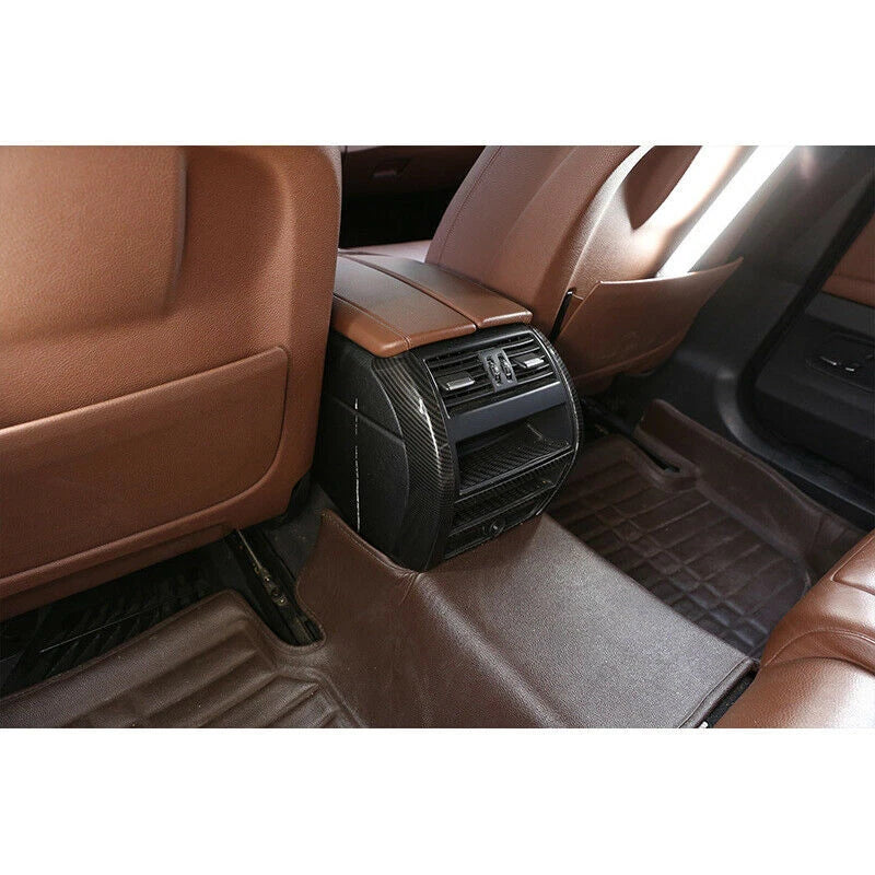 BMW 5 Series Carbon Fiber ABS Rear Air Vent Outlet Trim Cover (2011-2017)