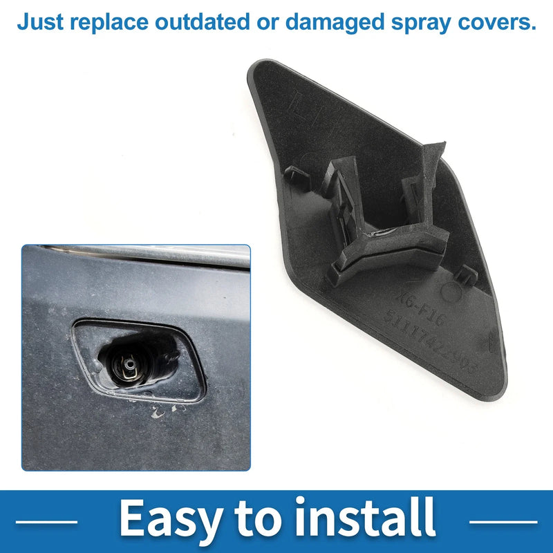 BMW X6 (2015-2019) Black Front Left Washer Nozzle Cover