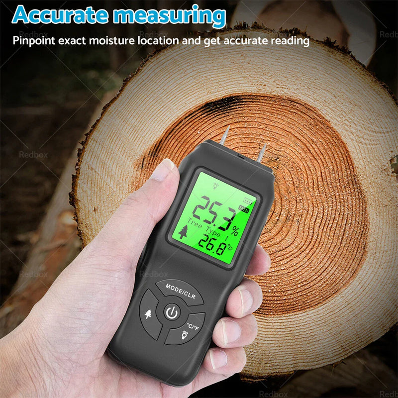 Wood & Caravan Moisture Meter 2-Pin Digital LCD Humidity Detector