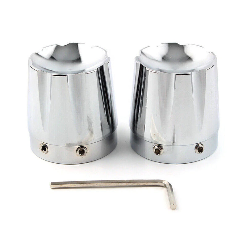 Harley Dyna, Fatboy, Electra, Street Glide, Road King CNC Front Axle Nut Covers
