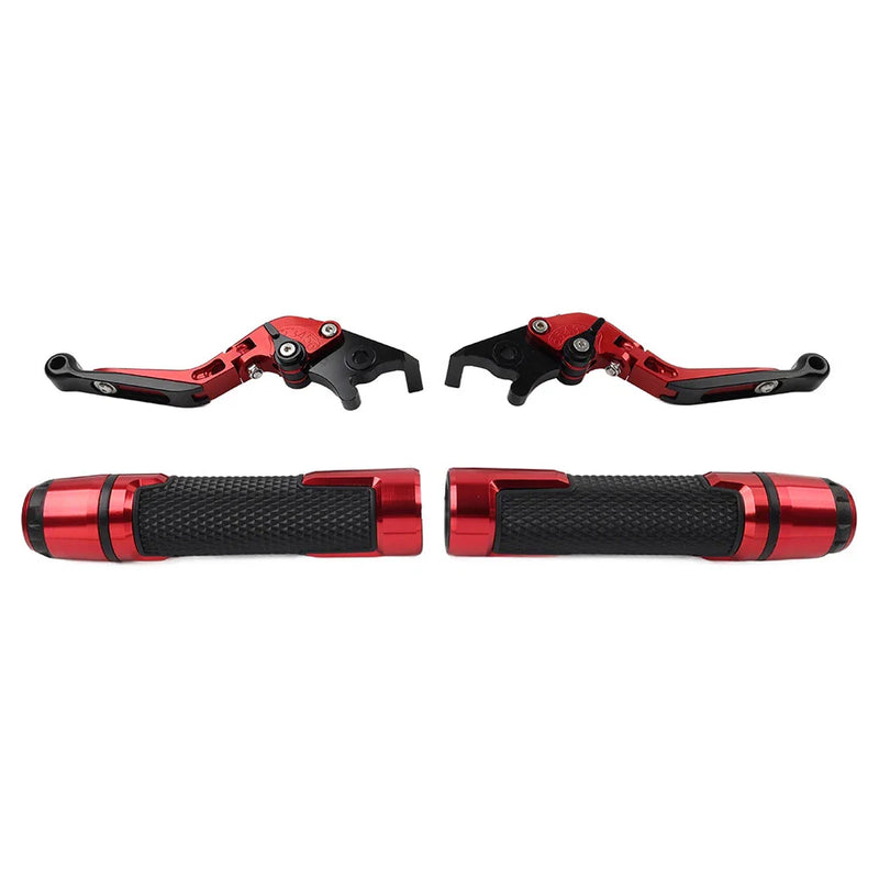 BMW G310R G310GS Red Extendable Brake Clutch Levers Grips Set (2017-2023)