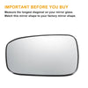 Honda Accord Left Side Heated White Mirror Glass (2003-2007)