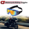 Motorcycle Riding Red Lens Blue Frame PC PU Sunglasses Goggles