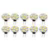 Car 10 x DC12V G4 5050 SMD 6 LED Bulbs Warm White