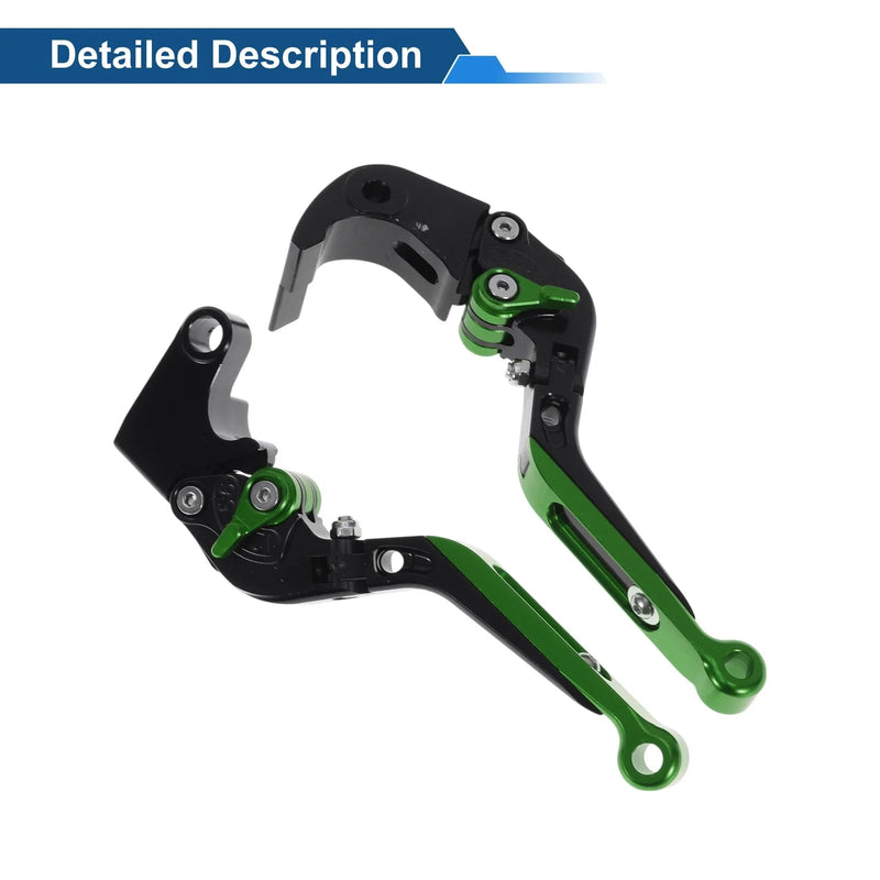 Honda CBR600RR 2007-2016 Black Green Adjustable Brake Clutch Levers