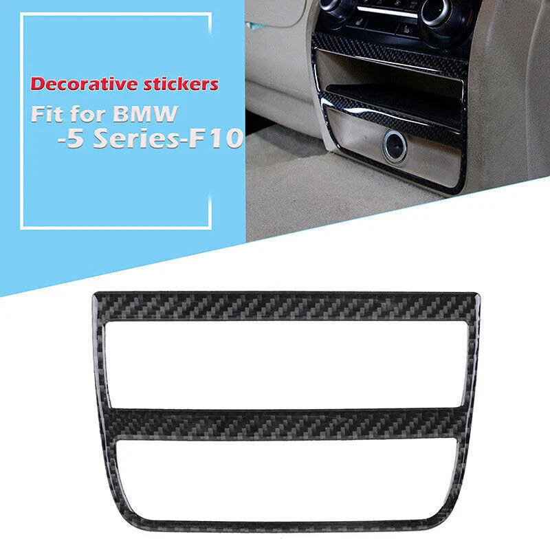 BMW 5 Series F10 Carbon Fiber Rear Air Vent Outlet Frame Cover (2011-2017)