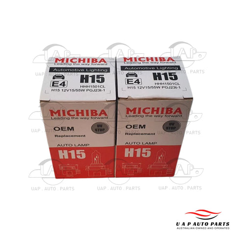 H15 Halogen Headlight Bulbs   - 12V 55W x 2 Pack
