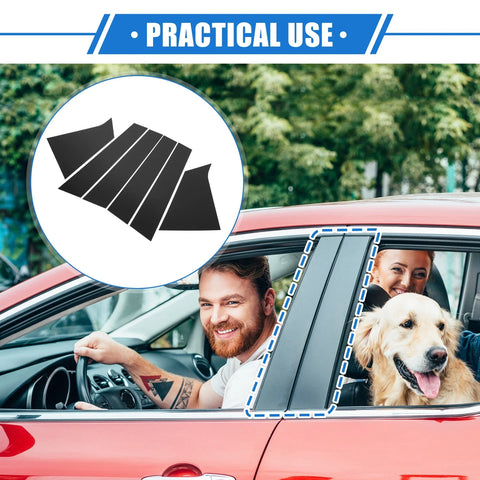 Chevrolet Malibu (2016-2021) Black 6 x Pillar Posts Window Trim Cover