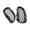 BMW E60 E61 Chrome Black Diamond Front Kidney Grill (2003-2010)