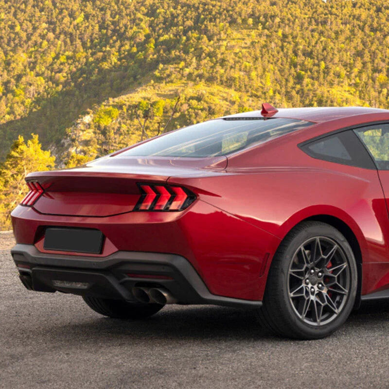 Ford Mustang S650 Gloss Black Rear Lower Bumper Finned Diffuser (2024-2025)