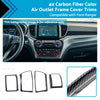 Ford Ranger 4 x Air Outlet Frame Cover Trim Carbon Fiber (2015-2022)
