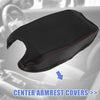 Honda HR-V (2016-2021) Black / Red Microfiber Leather Armrest Cover Pad