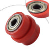 Street Bike Red 8MM Drive Chain Pulley Tensioner Wheel Guide