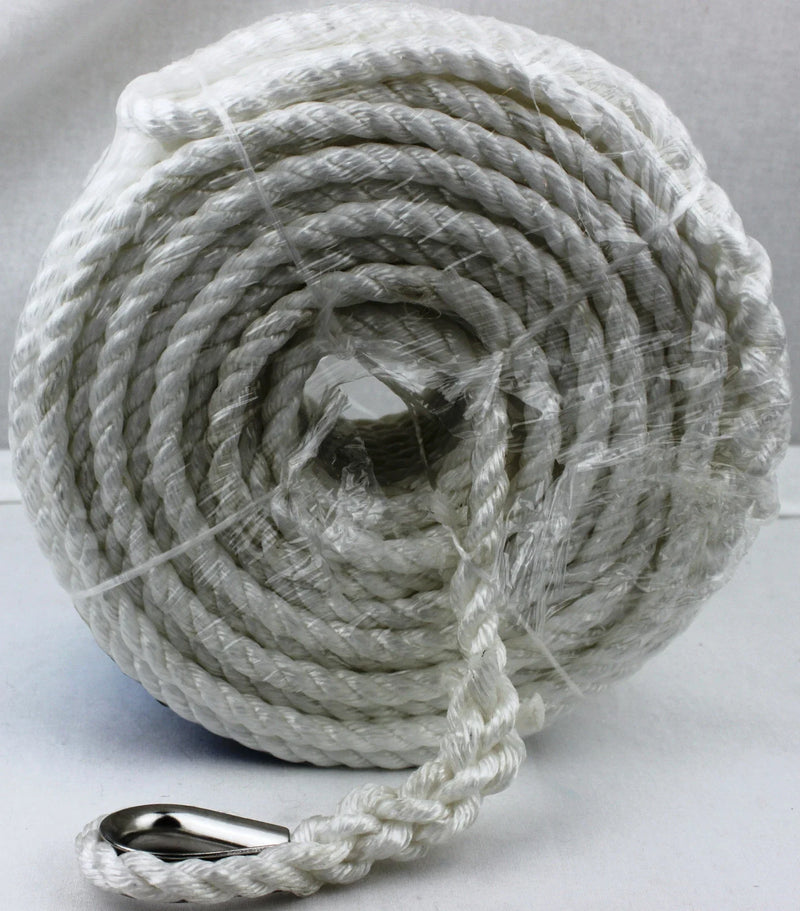 Anchor Rope Silver 8mm x 50m Stainless Steel Thimble