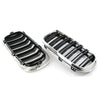 BMW X5 F15 X6 F16 M 2 x Black+Chrome Front Grill Dual Slat (2014–2018)