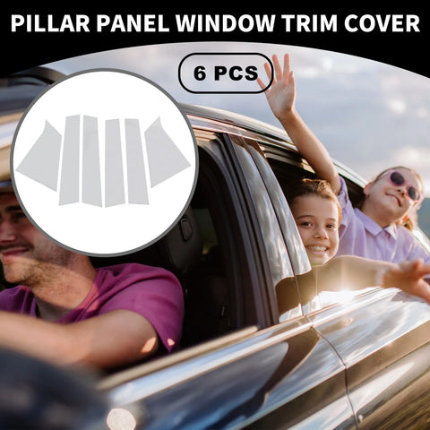 Chevrolet Malibu (2016-2021) Chrome Silver Tone 6 x Pillar Window Trim Cover