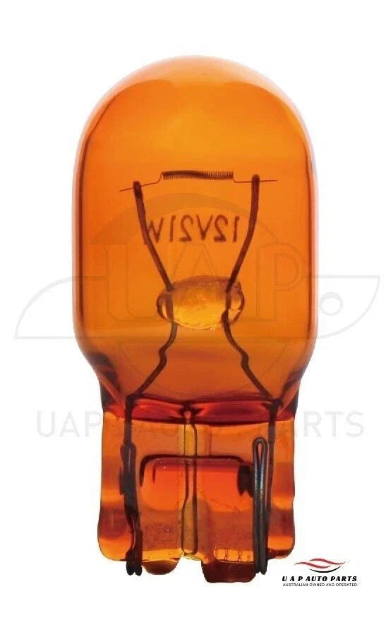 Tail Lights 2 x T20 WY21W Amber Wedge Globe 12V 21W