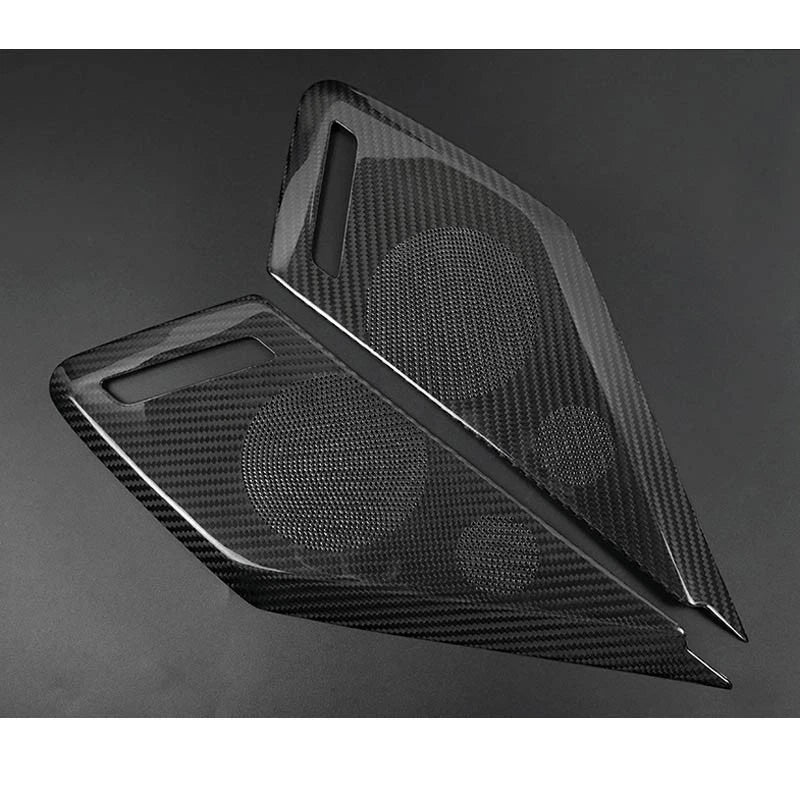 Corvette C8 2020-23 Real Carbon Fiber Interior Door Speaker Panel Cover Trim