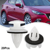 Car Clips / 20Pcs / White Panel Retainer Trim With Washers