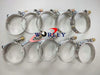 Universal 10 x 2.5" Turbo Pipe Hose Coupler T-Bolt Clamps