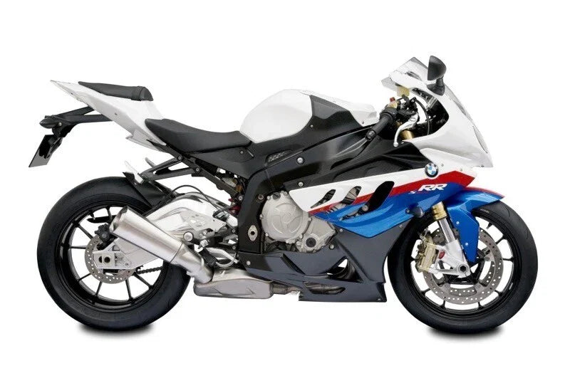 BMW S1000RR Carenado y parabrisas aluminio negro clips pernos (2009–2011)