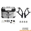 Harley Softail FXLR Silver Tail Box Luggage Case with Rack (2018)
