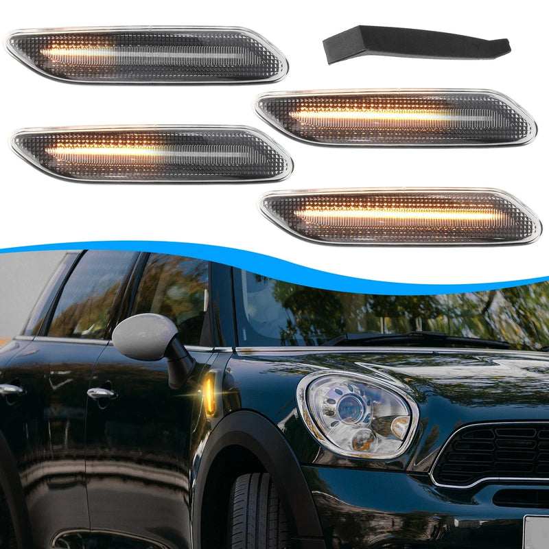 Mini Cooper R60 R61 LED Sequential Fender Marker Turn Signal Lights (2011-2016)