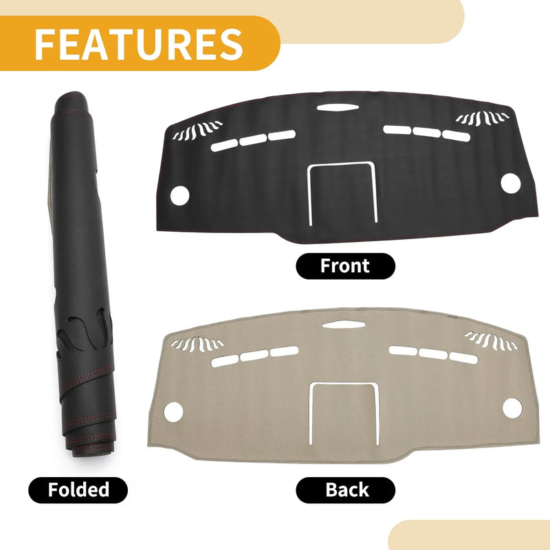 Mercedes-Benz Vito 2015-2020 - Black Red Carpet Dashboard Cover Mat