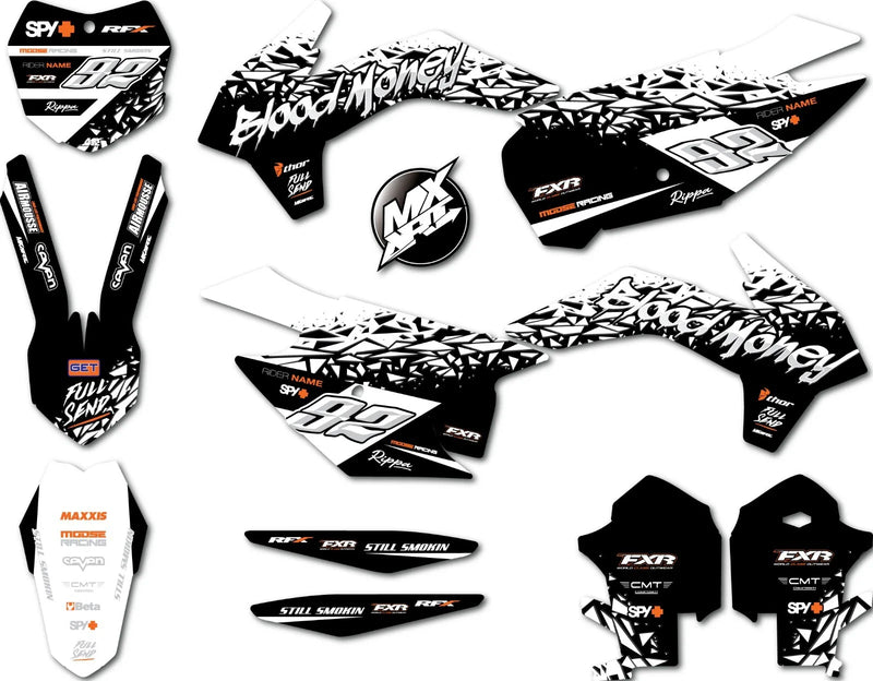 KTM SX 250 Sticker Kit Boca Style Custom Decals (2013-2015)